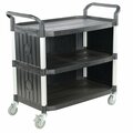 Vestil Commercial Cart, 43x20, 3 Shelf, Panels, Steel, 3 Shelves, 550 lb CSC-P